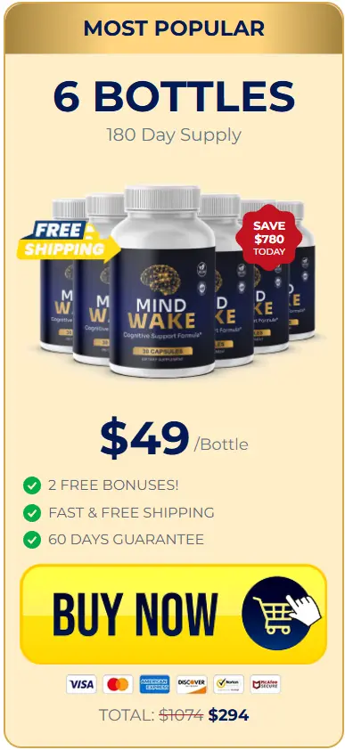 MindWake order 6 bottles